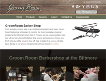 Tablet Screenshot of groomroombarbershop.com